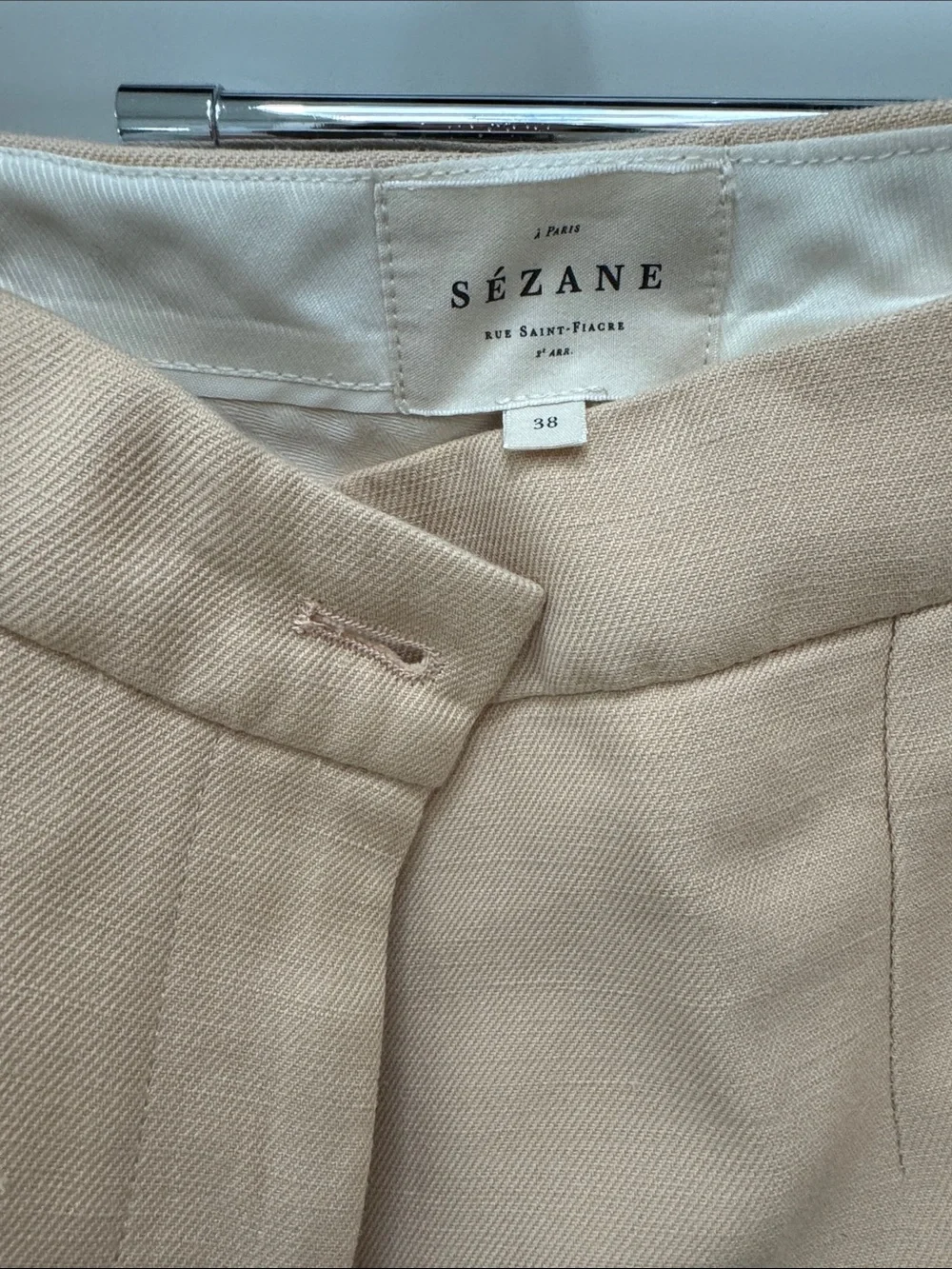 Sezane Martin Crop Trousers Butter - Size 38